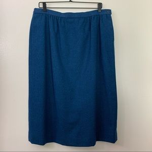 Vintage Pendleton Virgin Wool Size 18 Blue Skirt